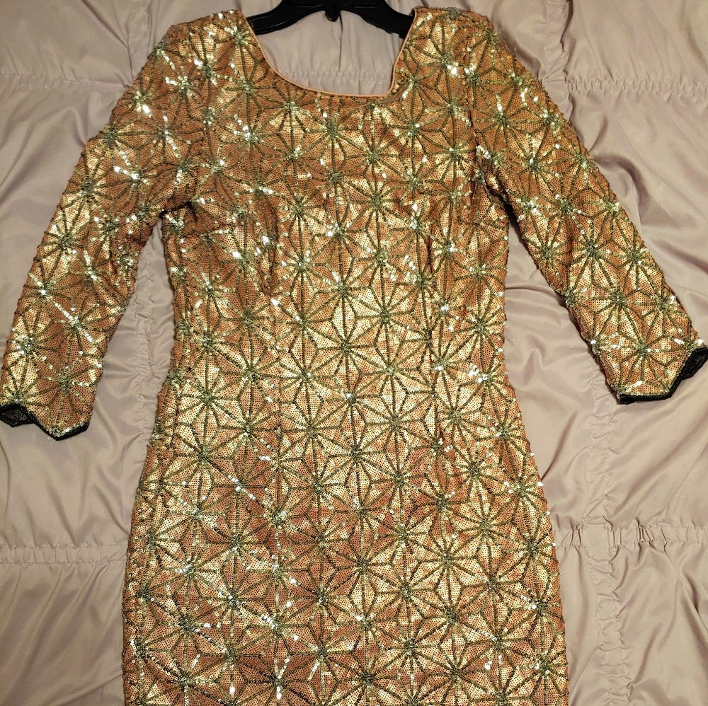Social Beaded Sheath Formal Dress
